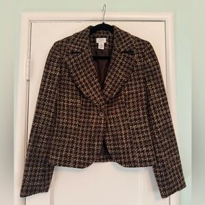 Ann Taylor Loft Houndstooth Blazer